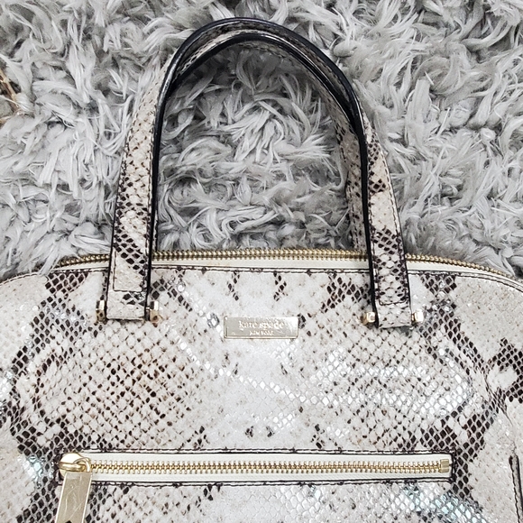 Kate Spade Savannah Parliament Medium Snakeskin Detachable Crosbody - Picture 5 of 13
